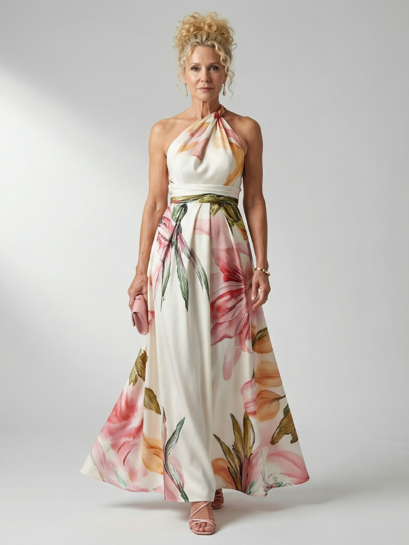 Sodelb | Light Floral Maxi Dress