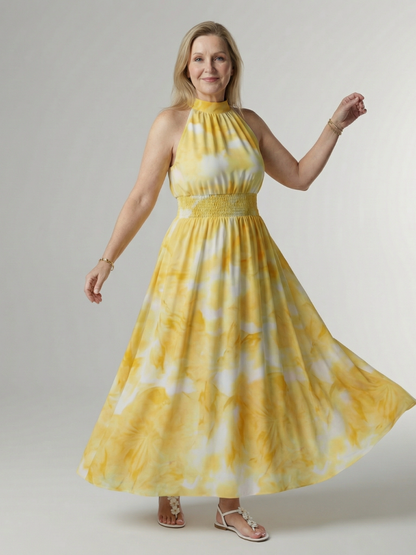 Mongfhinn | Gathered Halter Midi Dress