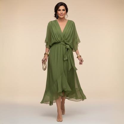 Darragh™ | V-Neck Elegant Midi Dress
