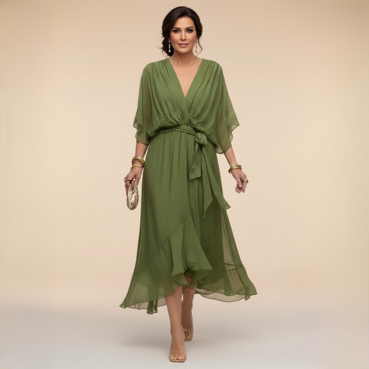 Darragh™ | V-Neck Elegant Midi Dress