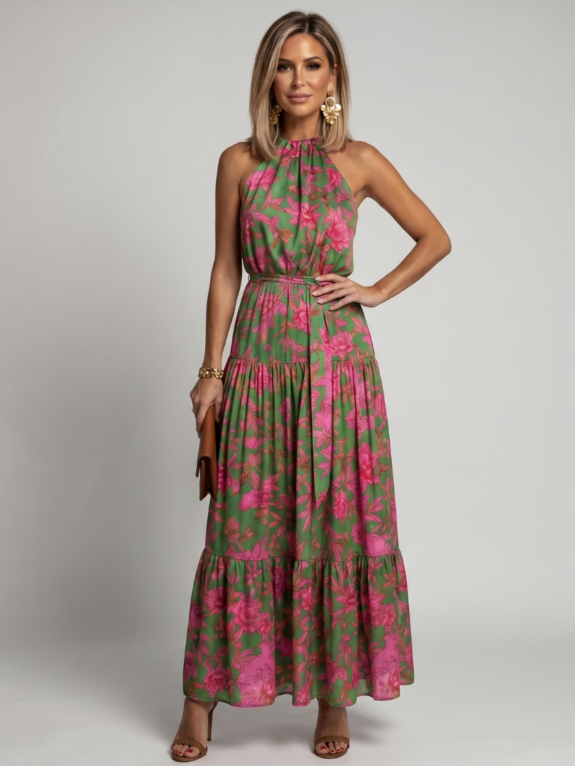 Ériu | Draped Halter Midi Dress