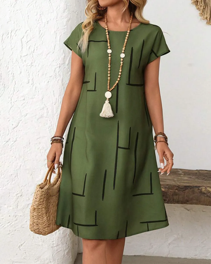 Milou™ | Loose-fitting dress with stripe print