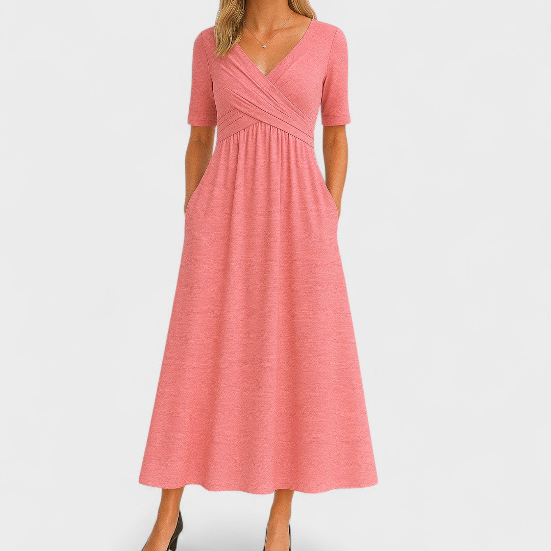 Cathleen | Elegant Midi Dress with Pockets