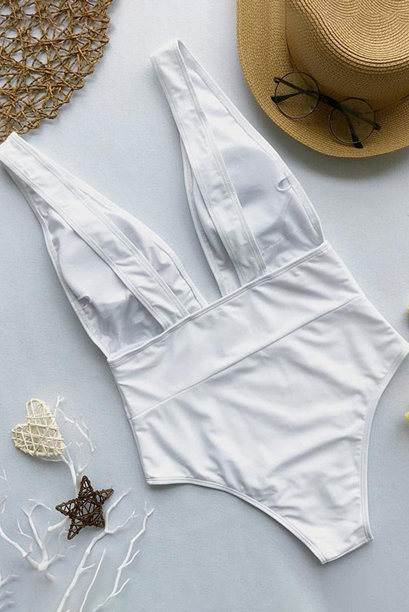 California One-Piece Swimsuit with V-Neck