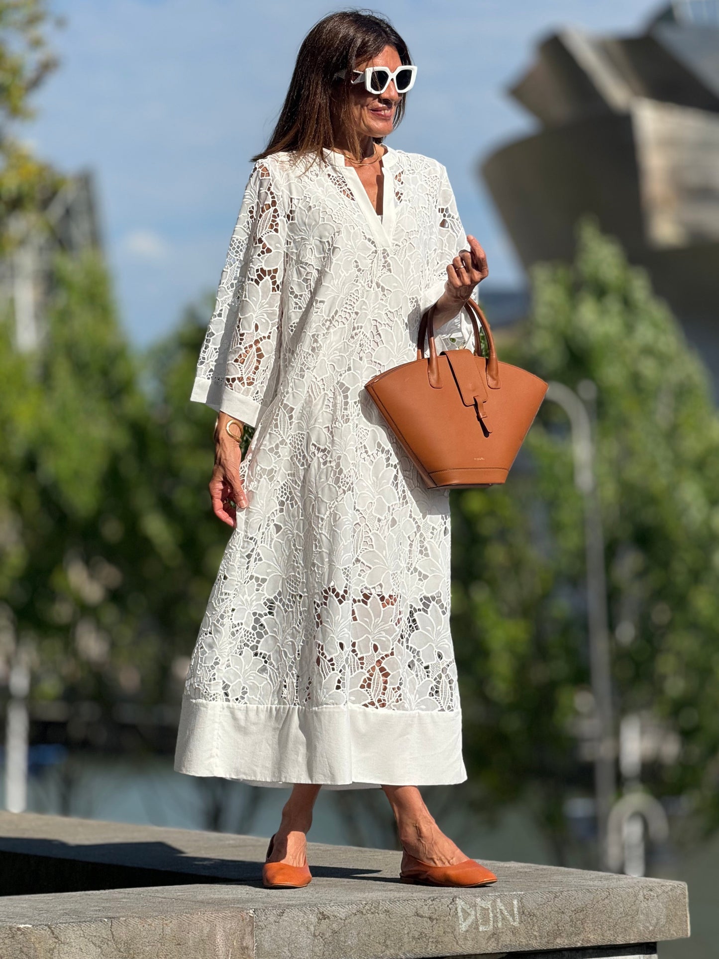 Crón | White Lace Dress