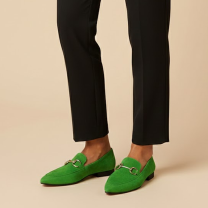 Caoimhe | Timeless Suede Loafers with Bit Detail