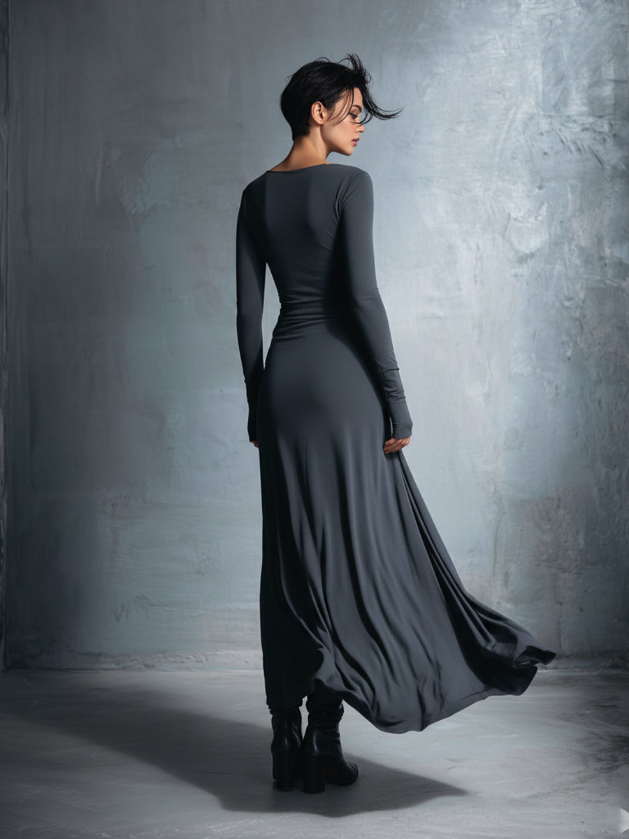 Tuathflaith | Long Dress with Side Knot