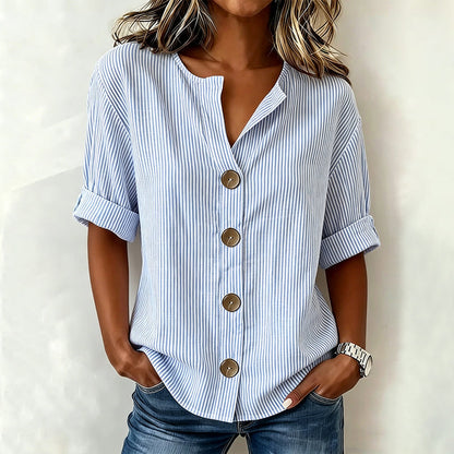 Crónseach | Casual Striped Blouse