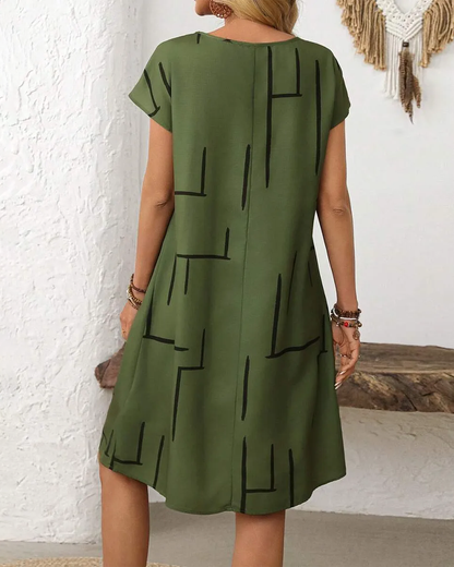 Milou™ | Loose-fitting dress with stripe print