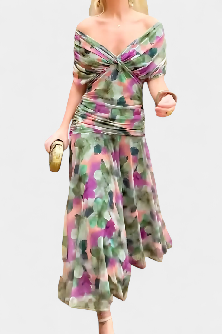 Esmé | Floral V-Neck Maxi Dress