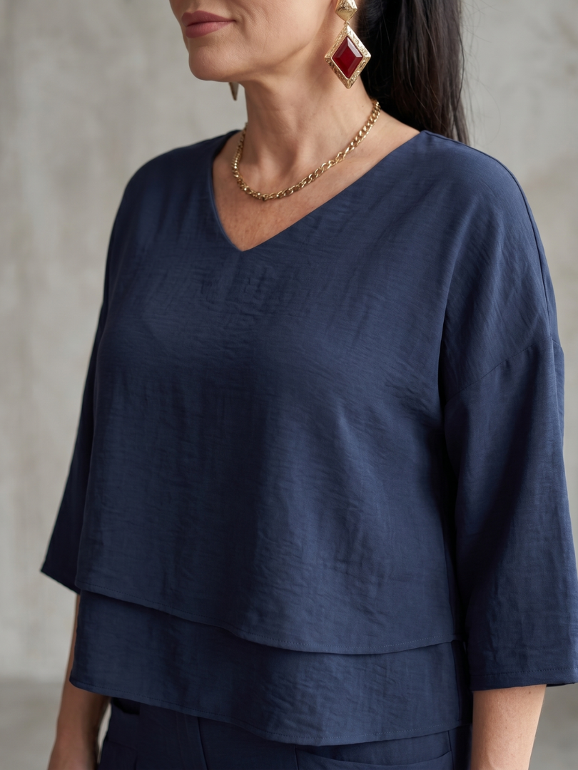 Edana | Layered Top & Wide-Leg Set