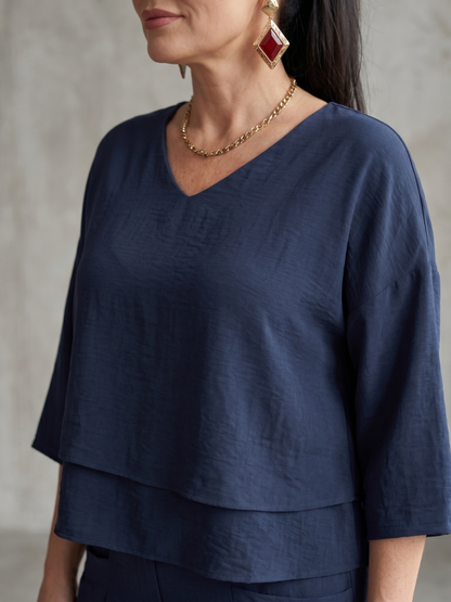 Edana | Layered Top & Wide-Leg Set