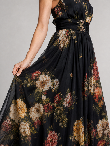 Isibéal | Floral Halter Neck Midi Dress