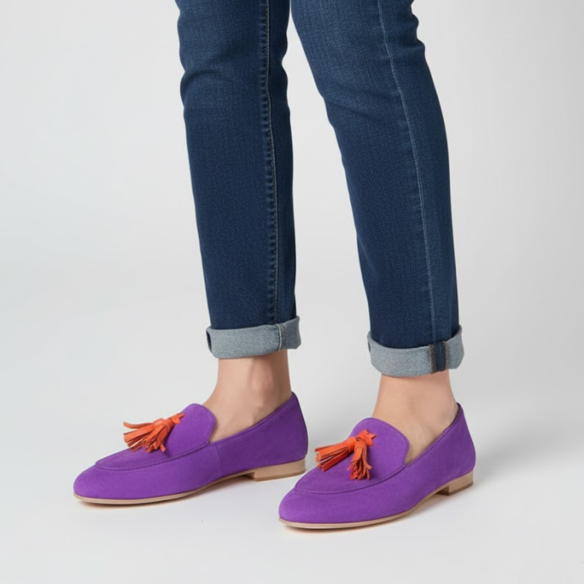 Iseult | Plush Suede Tassel Loafers