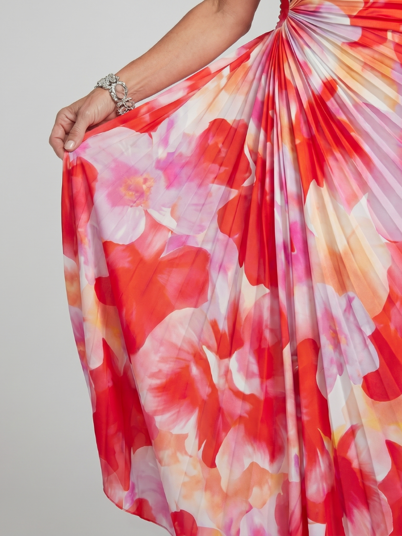 Tlachtga | One Shoulder Pleated Bodice Midi Dress
