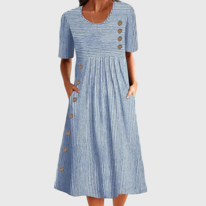 Wanda | Striped Midi Dress