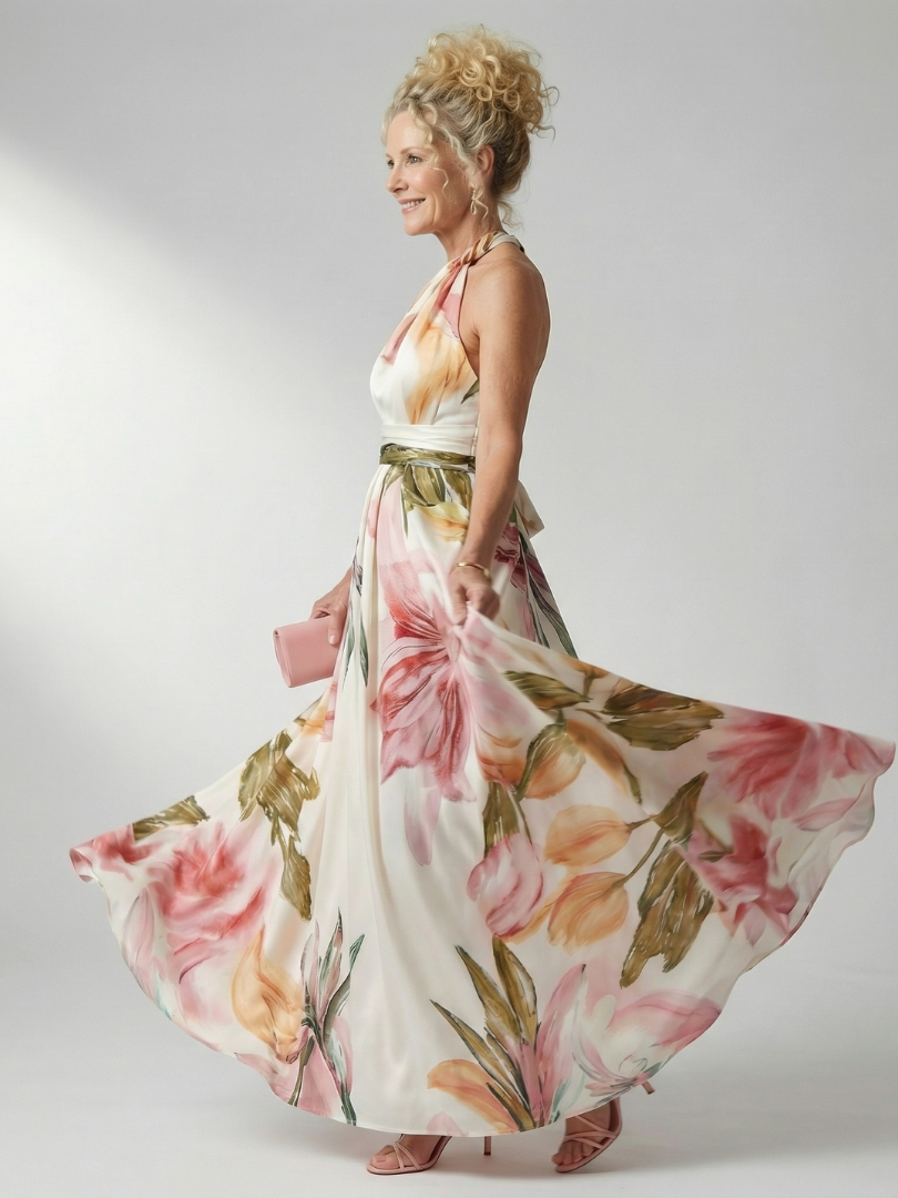 Sodelb | Light Floral Maxi Dress