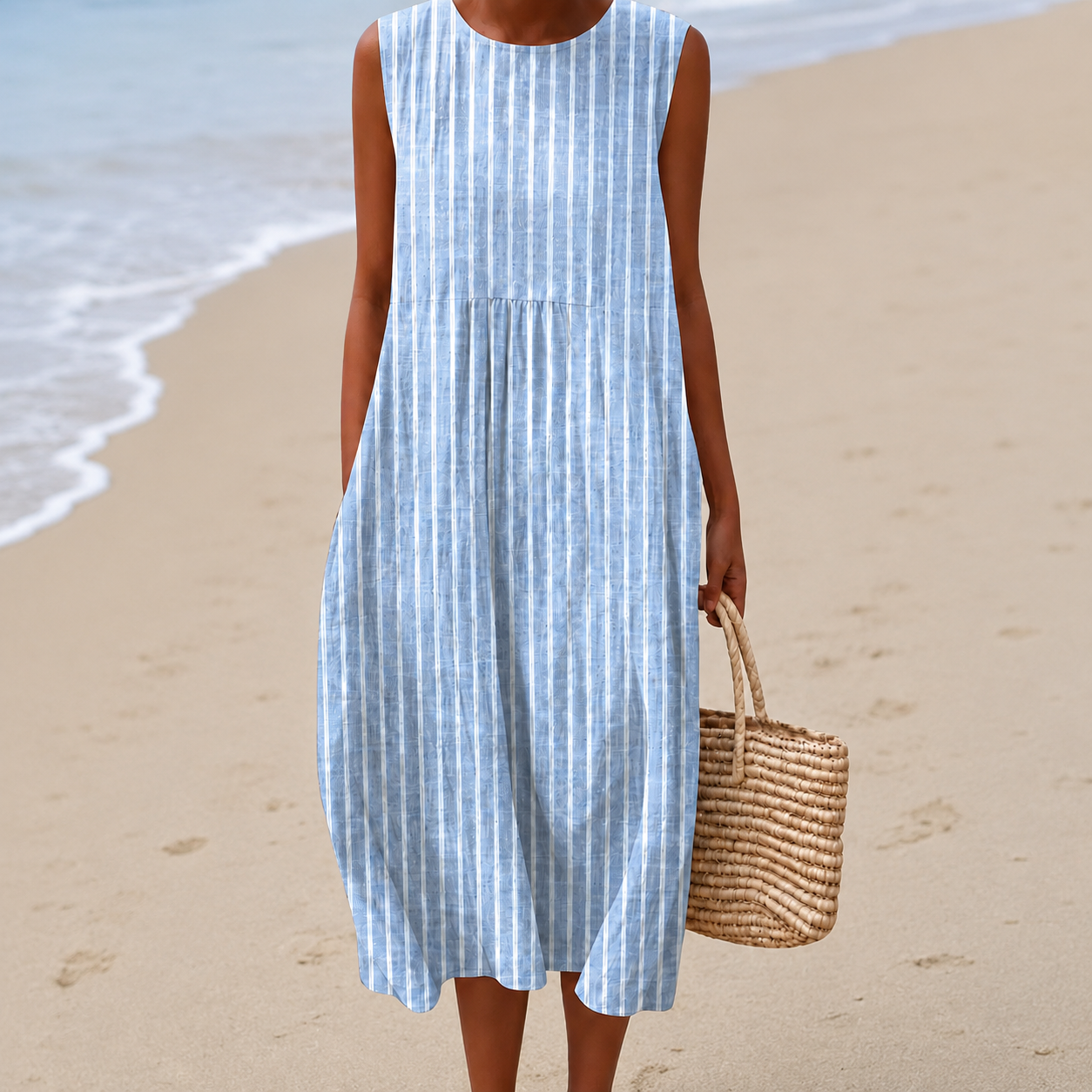 Livia™ | Airy Belly-Concealing Floral Midi Dress