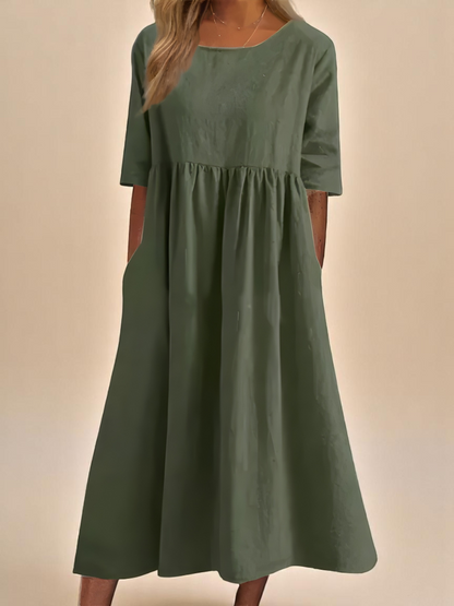 Clodagh | Classic Mid-Sleeve Dress