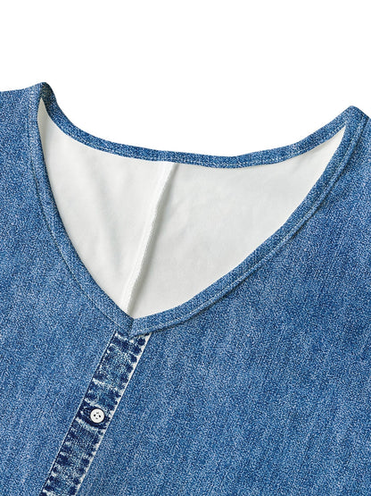 Robe en jean pour femme style rétro décontractée