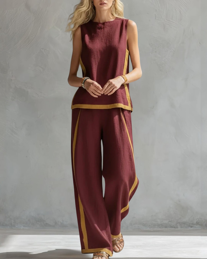 Tuag | Two-Piece Set in Green Linen