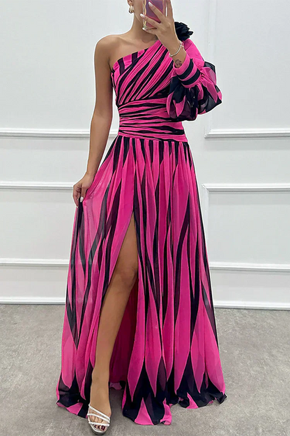 Lílí | One-Shoulder Striped Maxi Dress