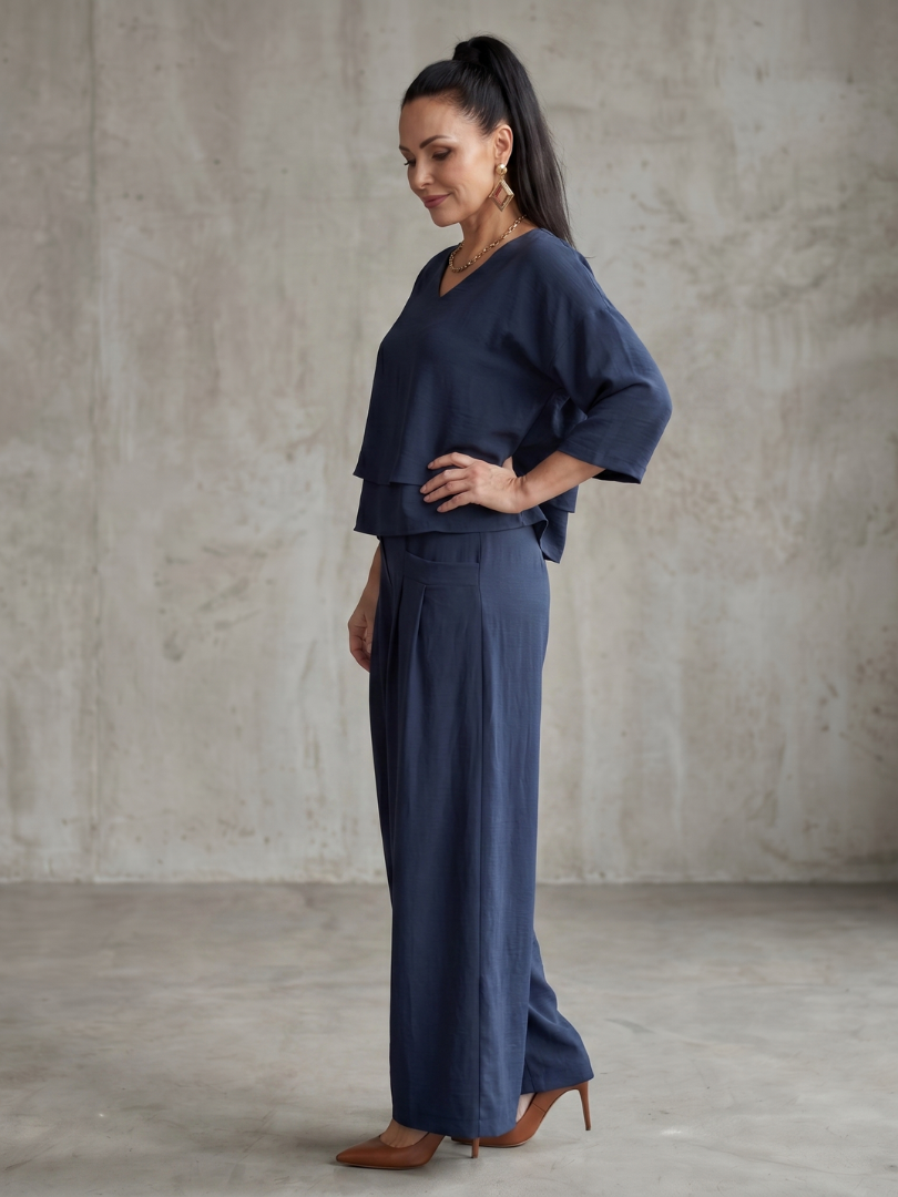 Edana | Layered Top & Wide-Leg Set