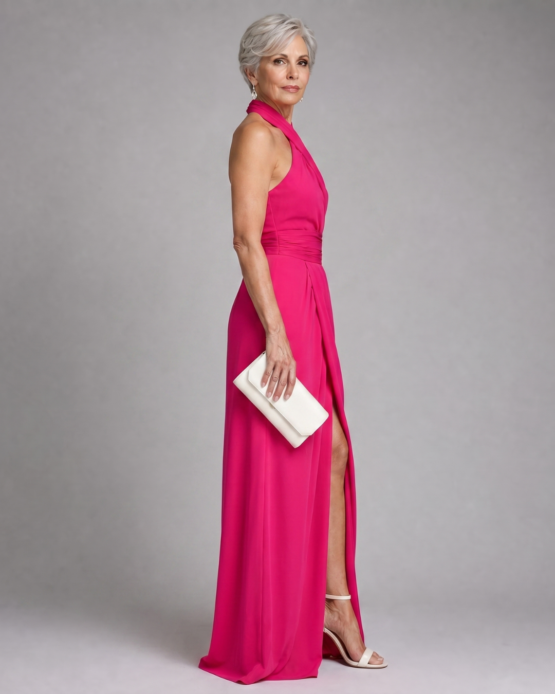 Líadnait | Cross-Halter Side-Slit Midi Dress