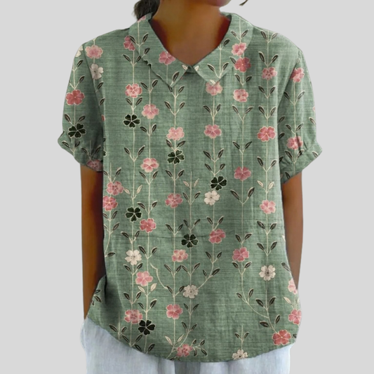 Eimear | Floral Polo Blouse