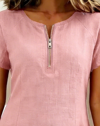 Róisín | Cotton dress with zipper