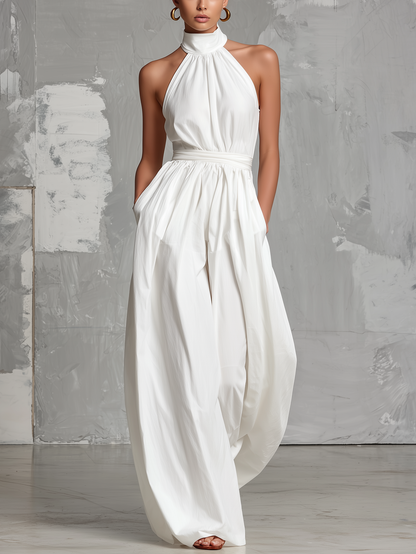Nuala | Halter-Neck Woven Jumpsuit