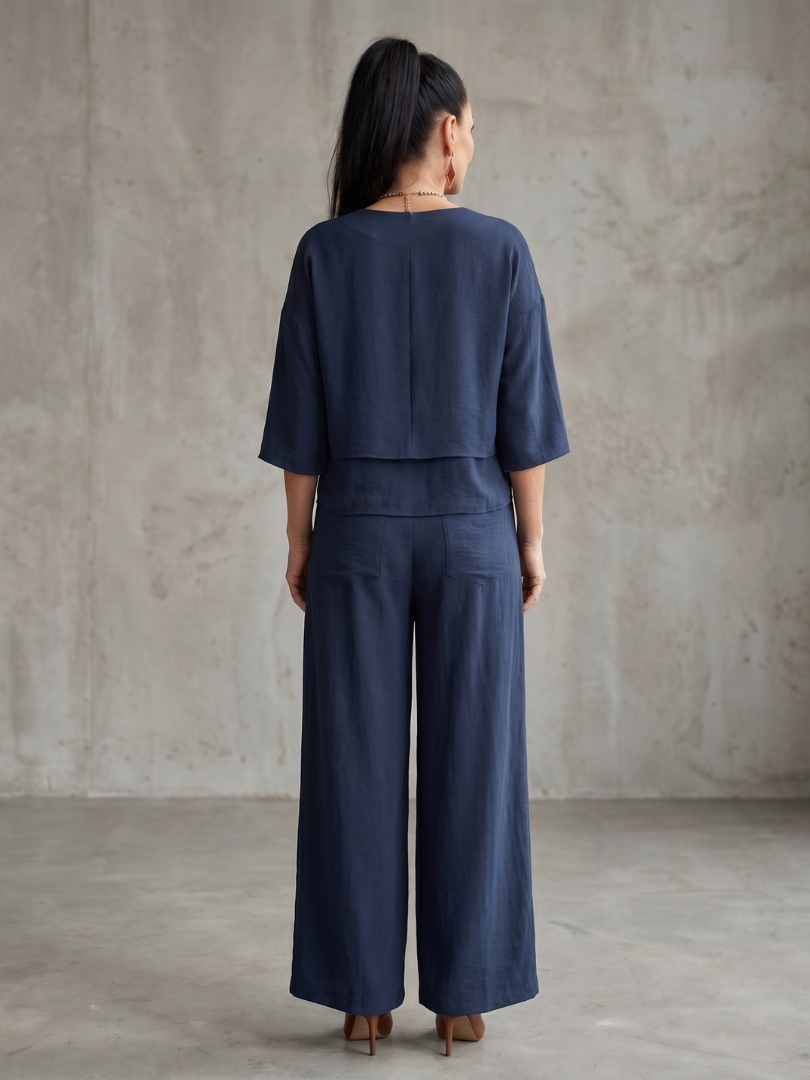 Edana | Layered Top & Wide-Leg Set