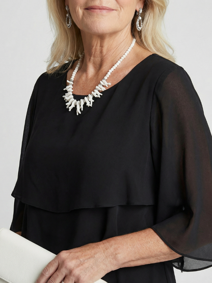 Brent | Layered Tier Midi Dress