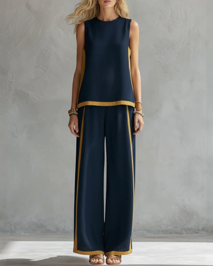 Faife | Two-Piece Set in Gray Linen