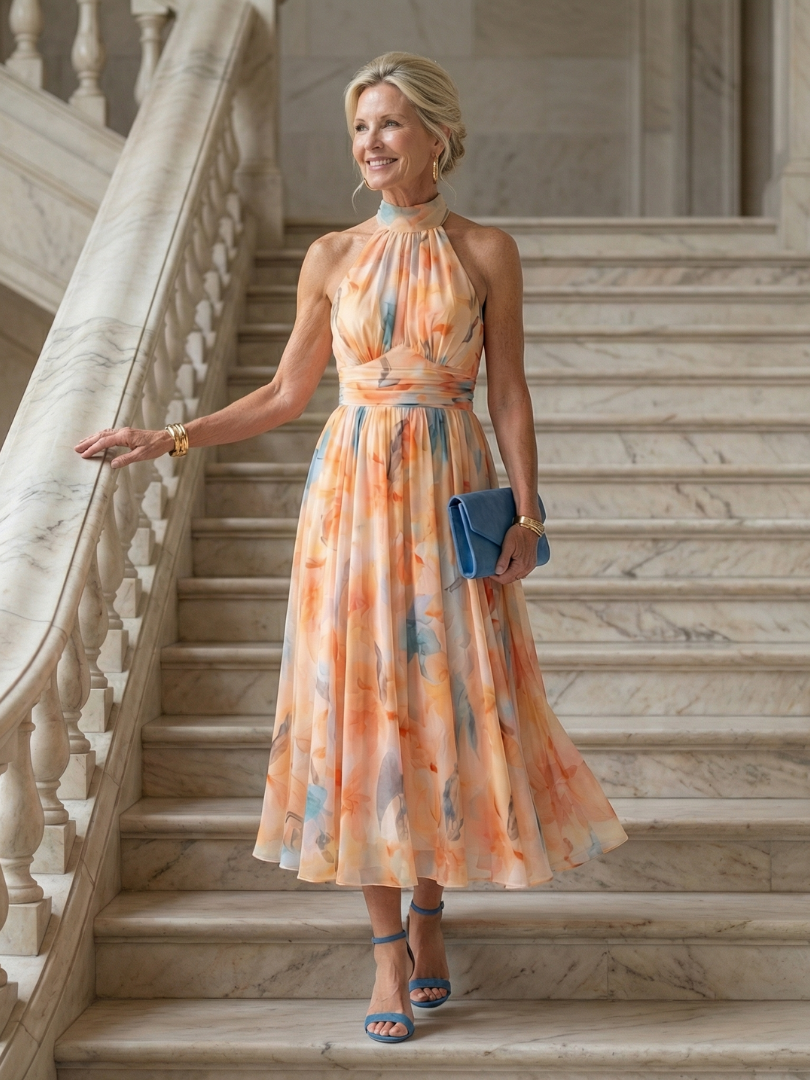 Ultána | Soft Halter Midi Dress