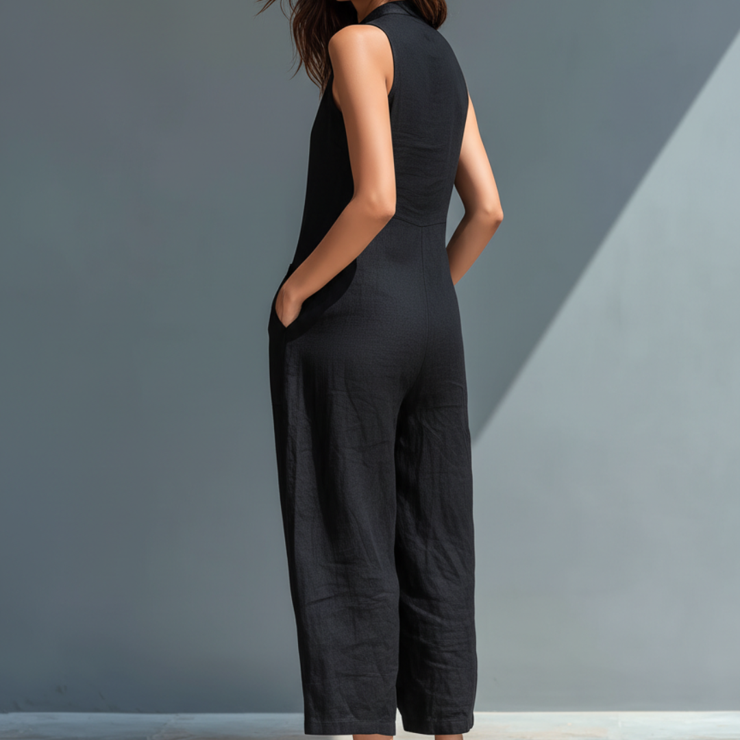 Éabha™ | Sleeveless Mandarin Jumpsuit