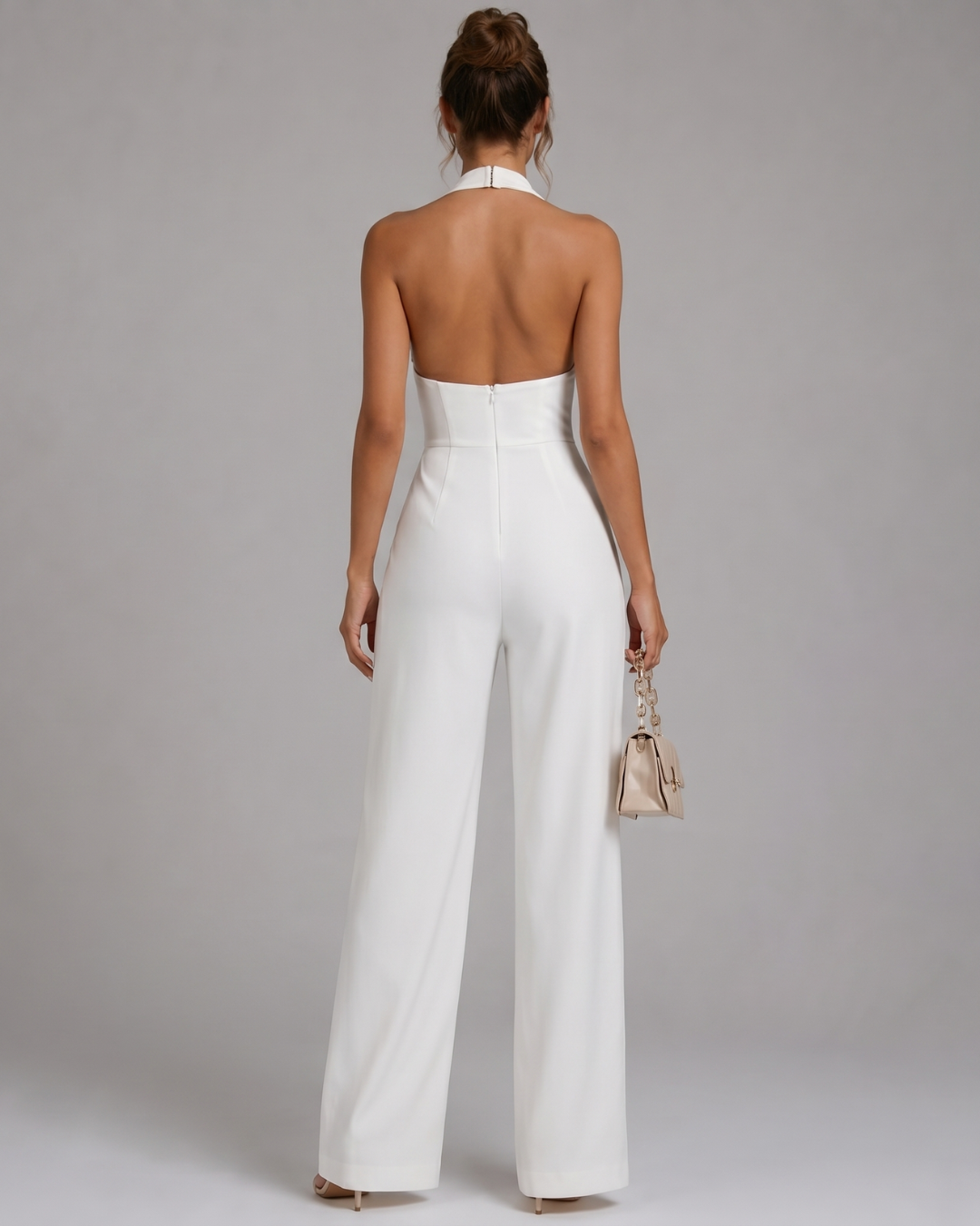 Bríona | Halter Neck Wide-Leg Jumpsuit