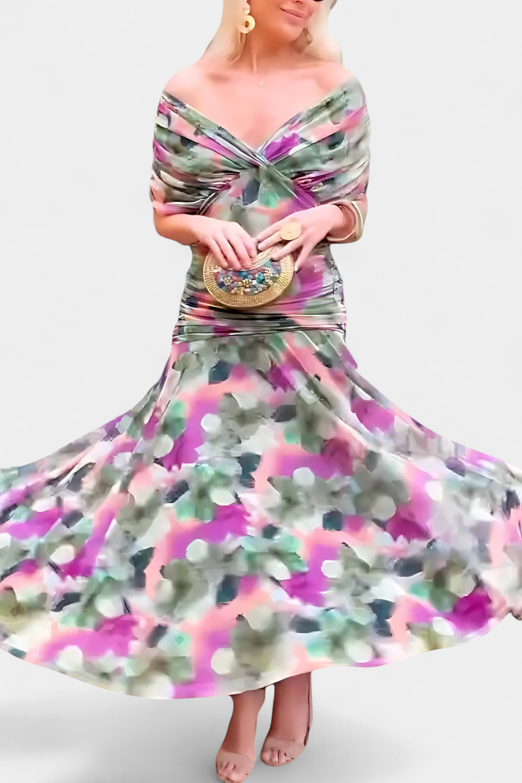 Esmé | Floral V-Neck Maxi Dress