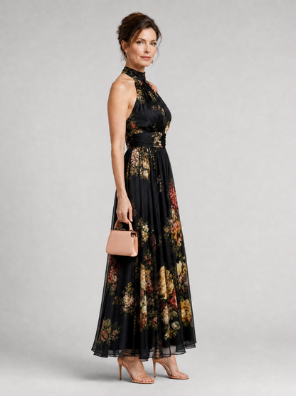 Isibéal | Floral Halter Neck Midi Dress
