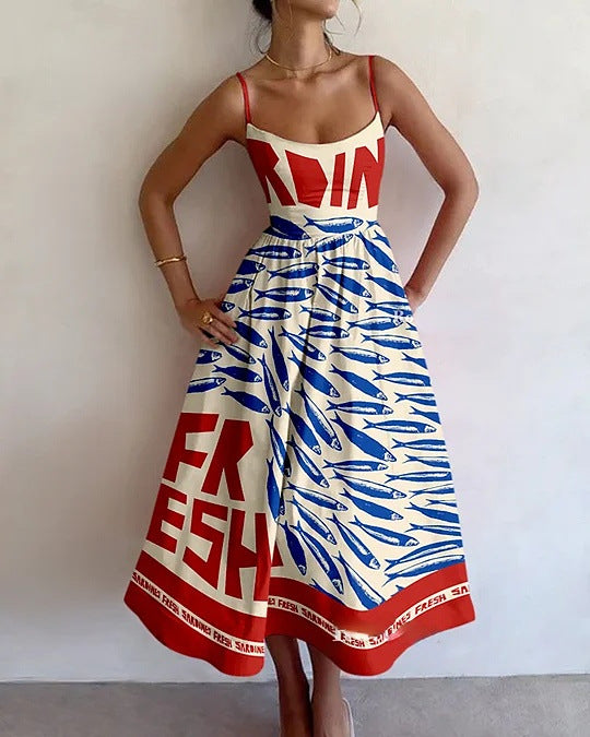 Tessa | Coastal Art Midi Dress
