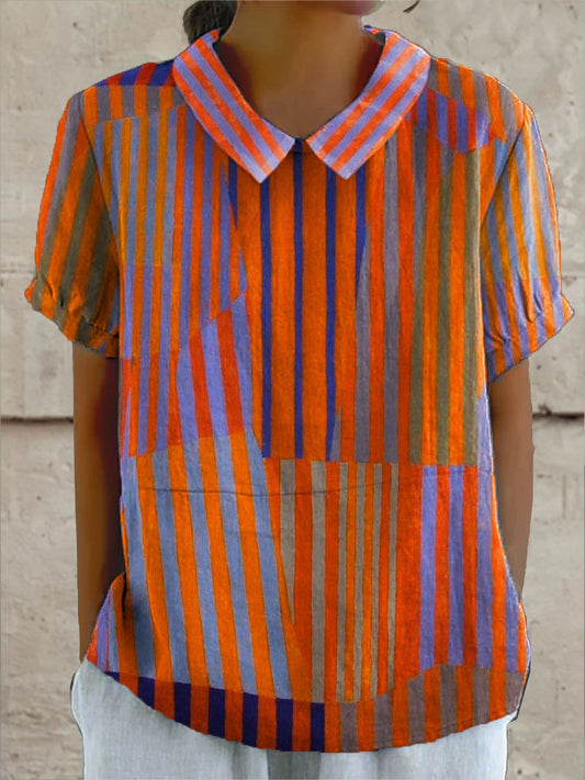 Eimear | Geometric Striped Shirt