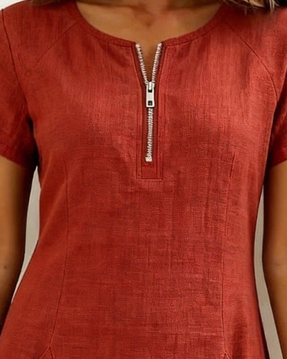 Róisín | Cotton dress with zipper