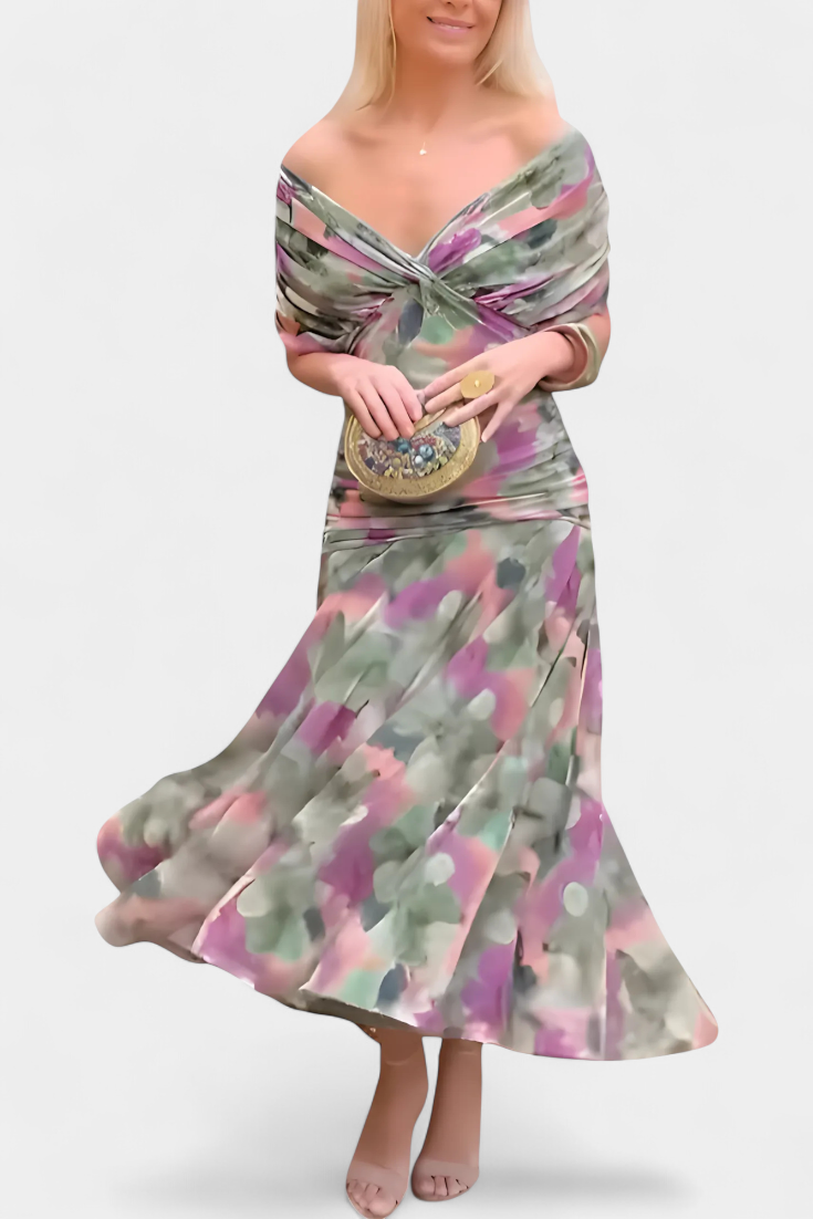 Esmé | Floral V-Neck Maxi Dress
