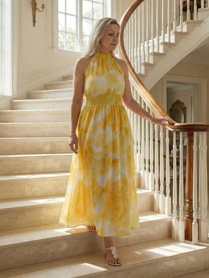 Caireann | Halter Midi Dress