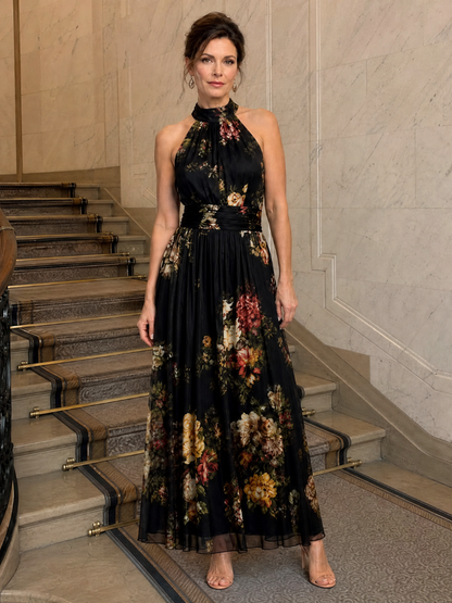 Isibéal | Floral Halter Neck Midi Dress