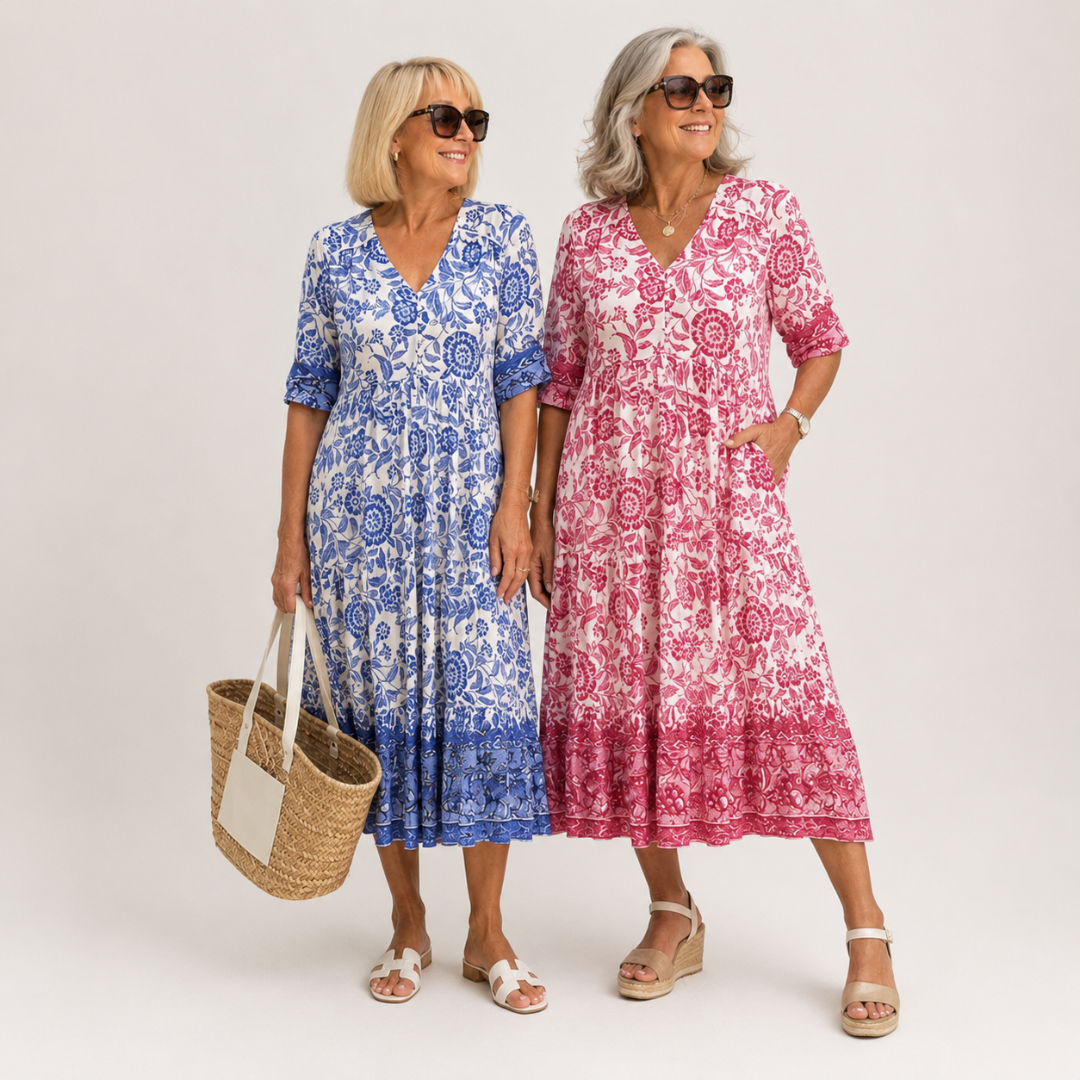 Fionnuala | Floral V-Neck Dress