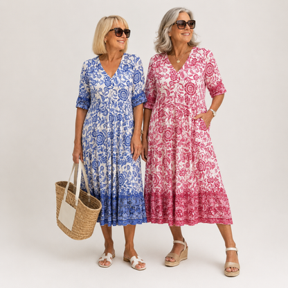 Fionnuala | Floral V-Neck Dress
