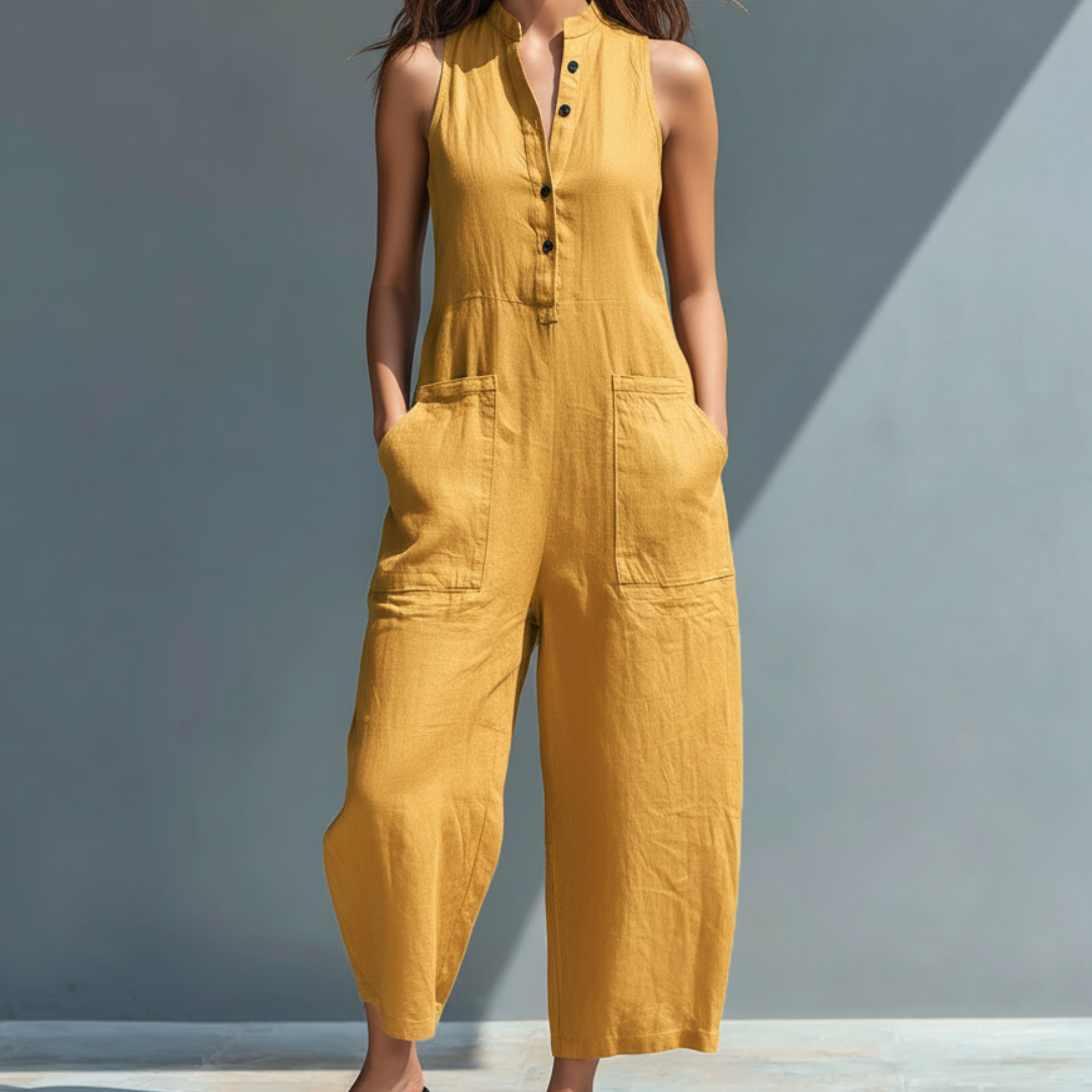 Éabha™ | Sleeveless Mandarin Jumpsuit