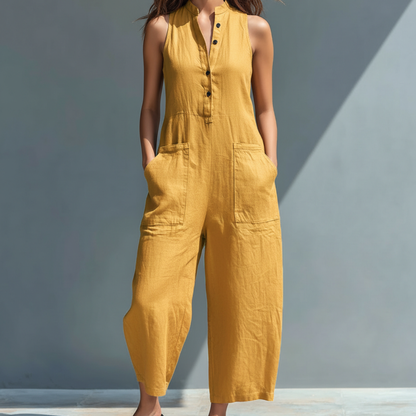 Éabha™ | Sleeveless Mandarin Jumpsuit