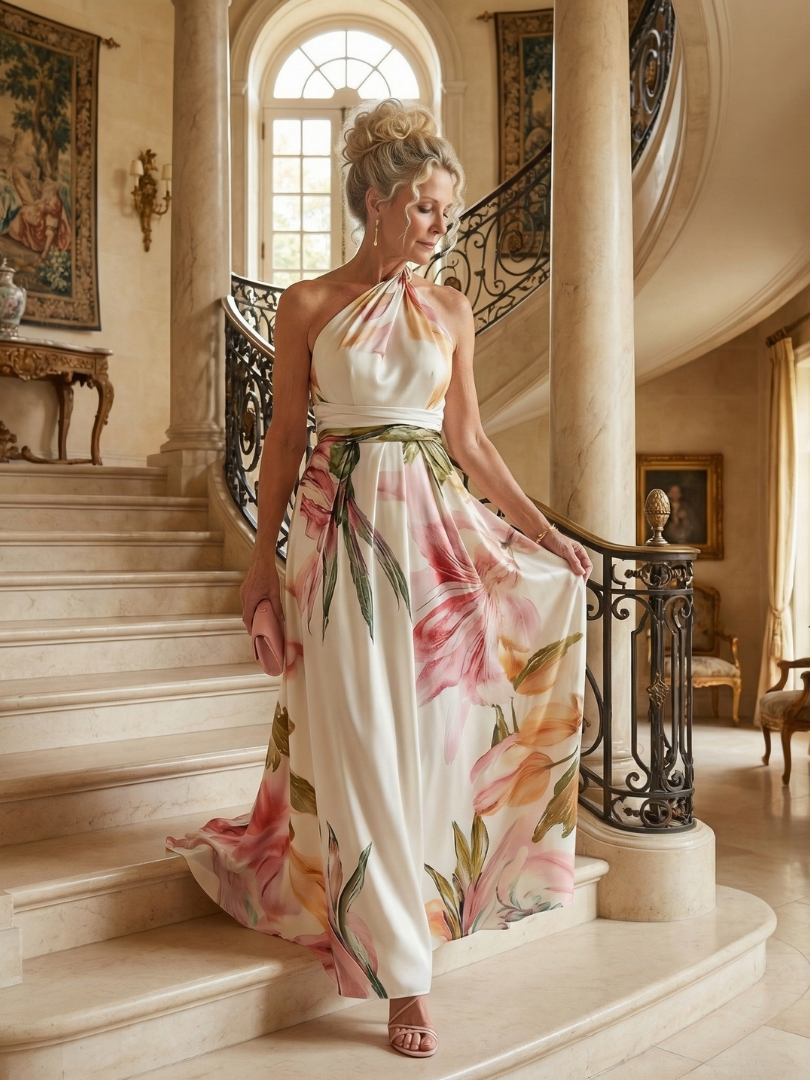 Sodelb | Light Floral Maxi Dress